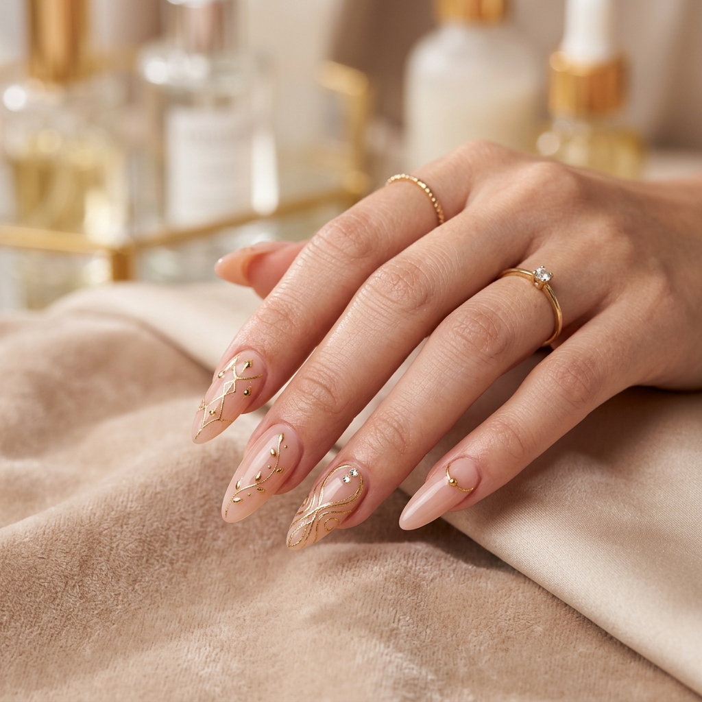 Custom nail extensions and nail art